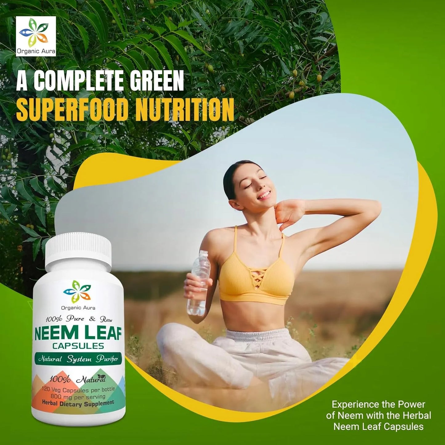 Capsulas Organicas De Neem Puro Superalimento Crudo Potencia Desintoxicante Natural