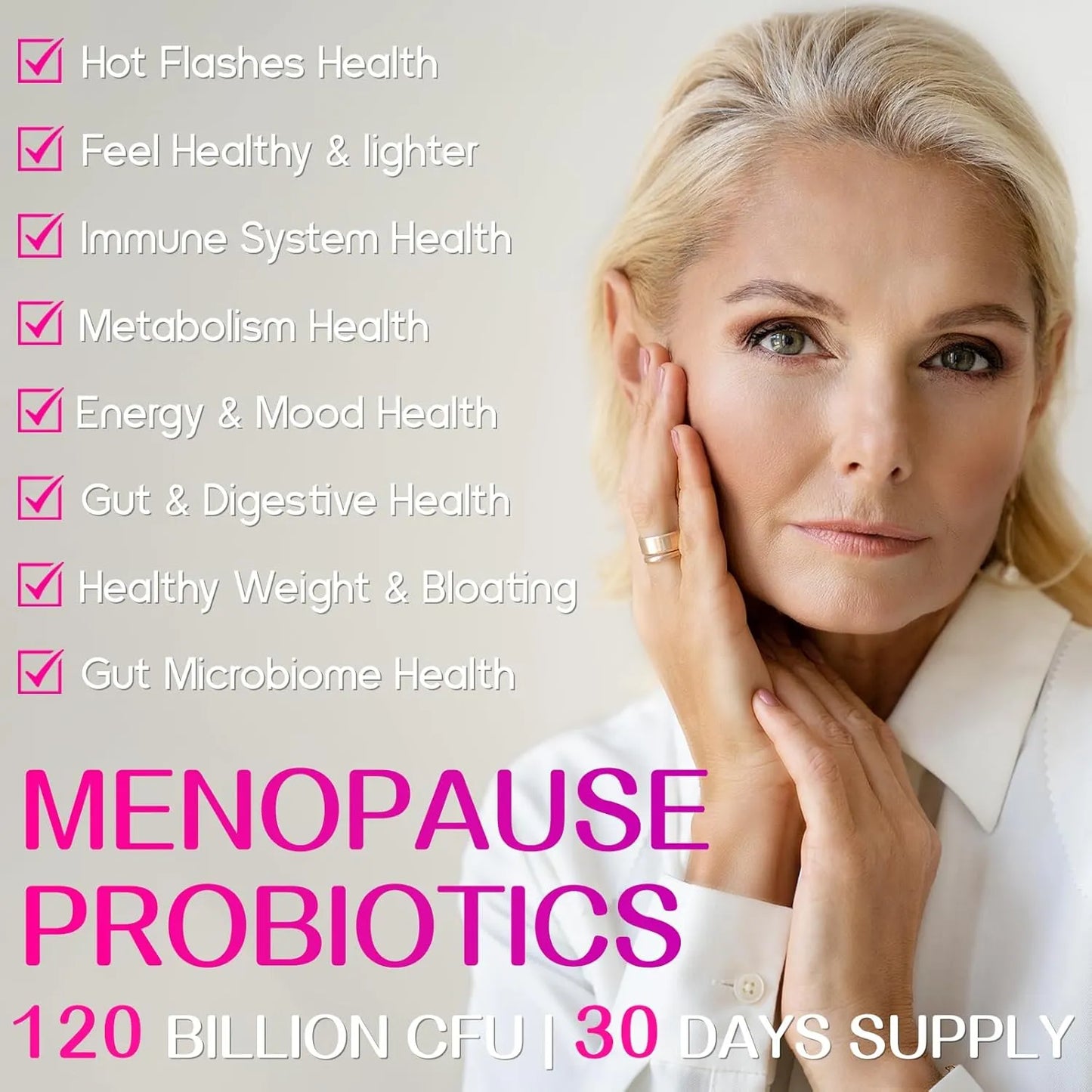 Complemento Menopausia Mujer 120 Millones Ufc Probiótico Alivia Sofocos Salud Intestinal
