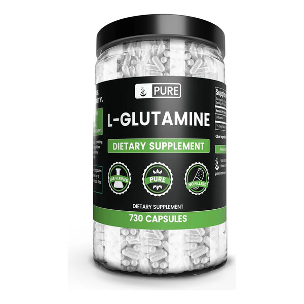 L Glutamina Pura 730 Cápsulas Sin Rellenos Aminoácido Esencial Para Salud Y Rendimiento