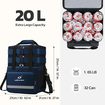 Lonchera Termica Grande Aislada Azul Maelstrom 15L Impermeable