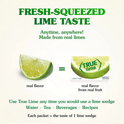 True Lime Potenciador De Agua 500 Sobres Sabor Lima Natural Sin Azúcar
