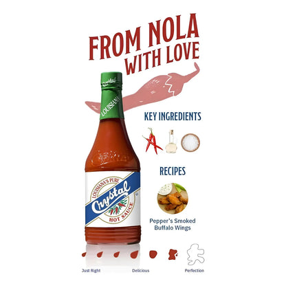 Salsa Picante Louisiana Cristal 177 Ml Paquete De 3 Con Tarjeta De Recetas