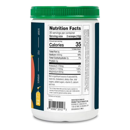 Organika Electrolitos Colágeno Hidratante Sin Azúcar Sabor Bayas Limón 360g