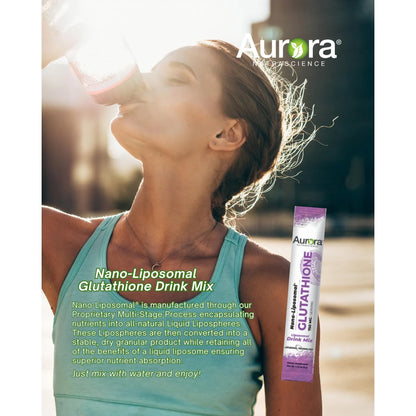 Mezcla De Bebida De Glutatión En Polvo Nano Liposomal 750 Mg Aurora Nutrascience Apoyo Inmunológico