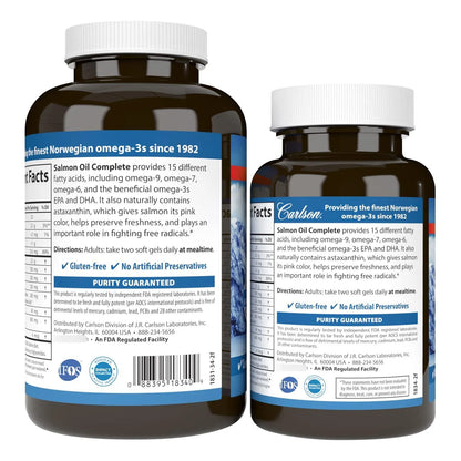 Aceite De Salmón Noruego 700 Mg Omega 3 Con Astaxantina 120+60 Cápsulas Blandas