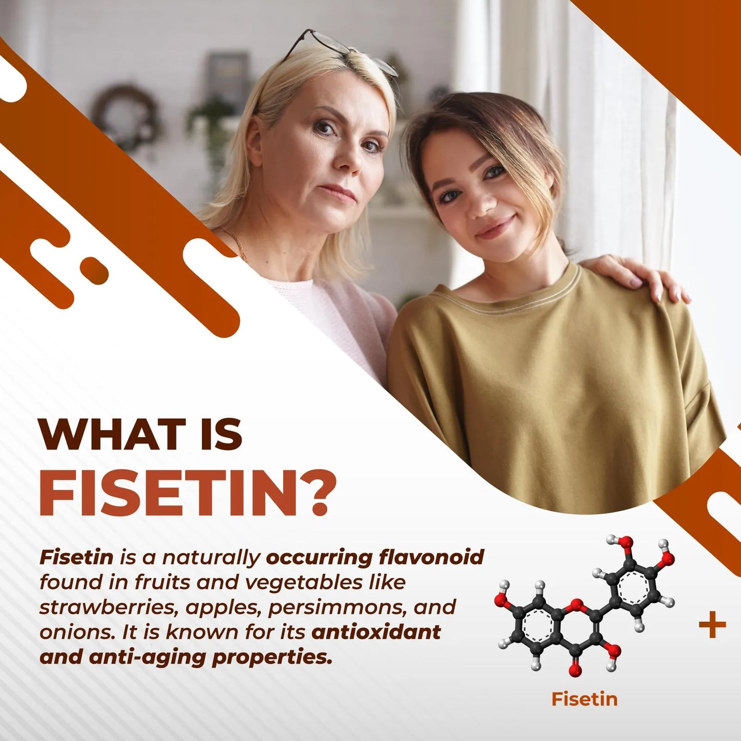 Fisetina 10 En 1 Con Resveratrol Quercetina Espermidina Saúco Suplemento Premium 150 Cápsulas