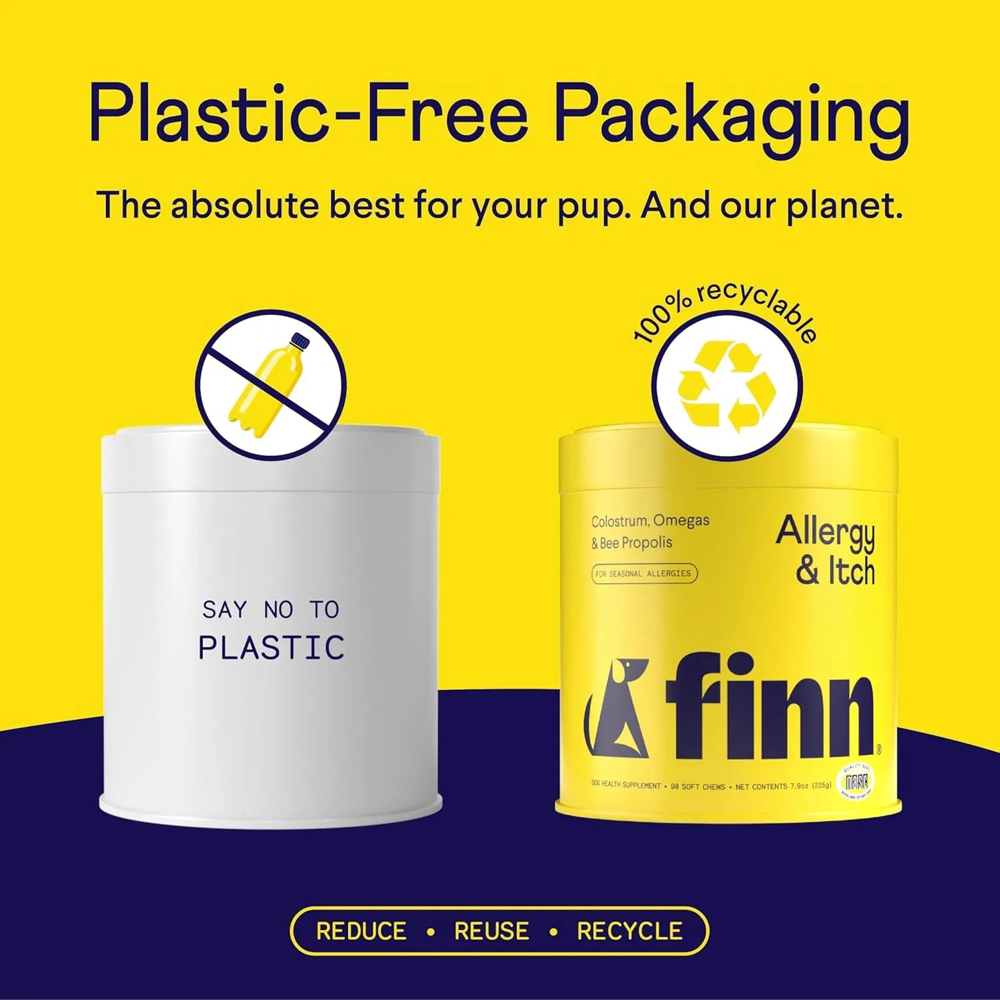 Finn Alergia Y Picazón Para Perros 90 Masticables Suaves Con Probióticos Alivio Natural