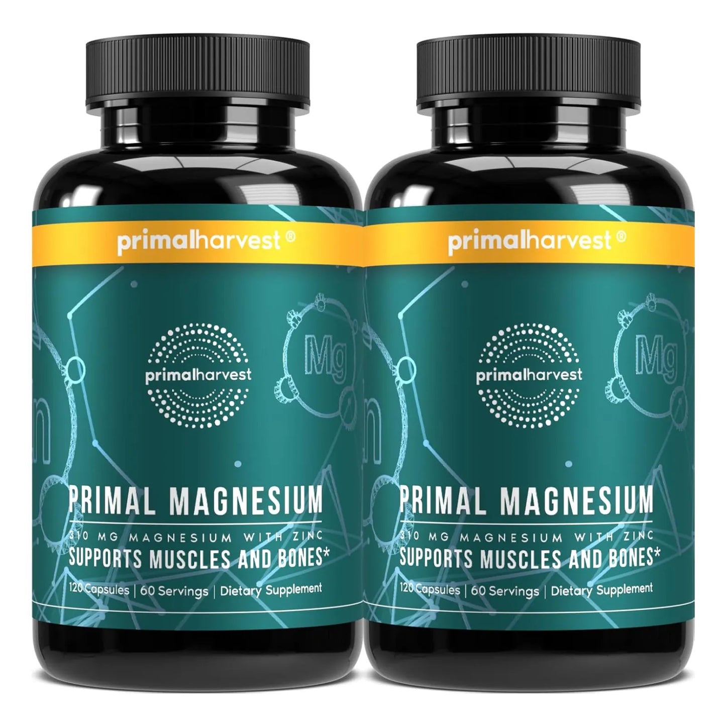 Complejo De Magnesio 310 Mg Con Zinc Glicinato Citrato Malato 120 Capsulas