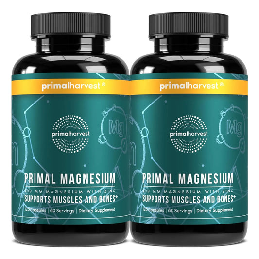 Complejo De Magnesio 310 Mg Con Zinc Glicinato Citrato Malato 120 Capsulas