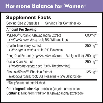 Suplemento Natural Equilibrio Hormonal Mujeres Ashwagandha KSM66 Alivia SPM Menopausia