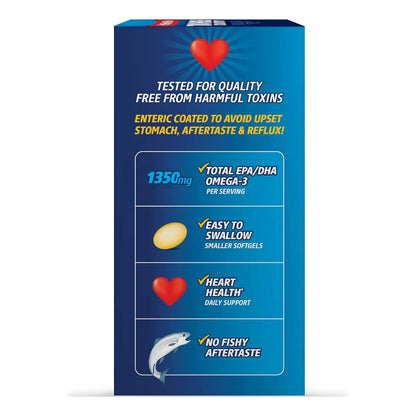 Capsulas Blandas Aceite De Pescado Silvestre Alaska 90 Unidades Corazon Sano Sin Eructos