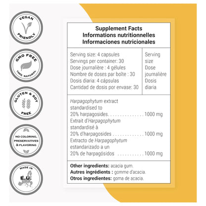 Harpagophytum 1000Mg Alta Resistencia 120 Capsulas Herbales Supersmart
