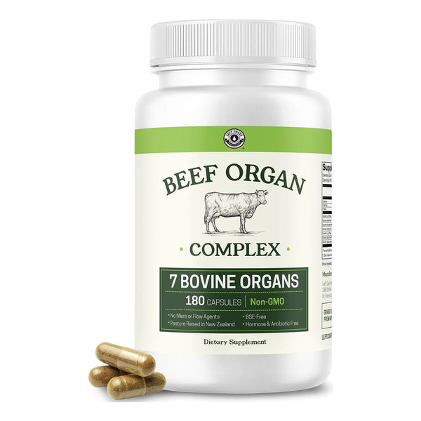 Complejo De 7 Órganos De Res Alimentado Con Pasto Suplemento Nutricional Premium