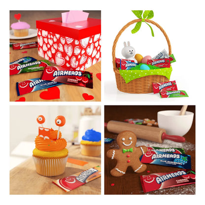 Mini Barras De Caramelo Airheads Sabores Frutales Variados Bolsa De 80 Unidades