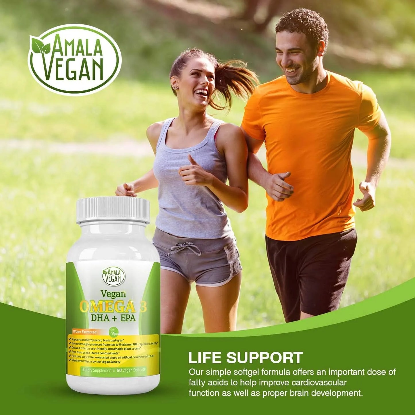 Capsulas Omega 3 Vegano De Liberacion Prolongada Con DHA Y EPA