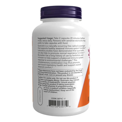 Quercetina Con Bromelina 240 Capsulas Veganas Now Foods Doble Pack