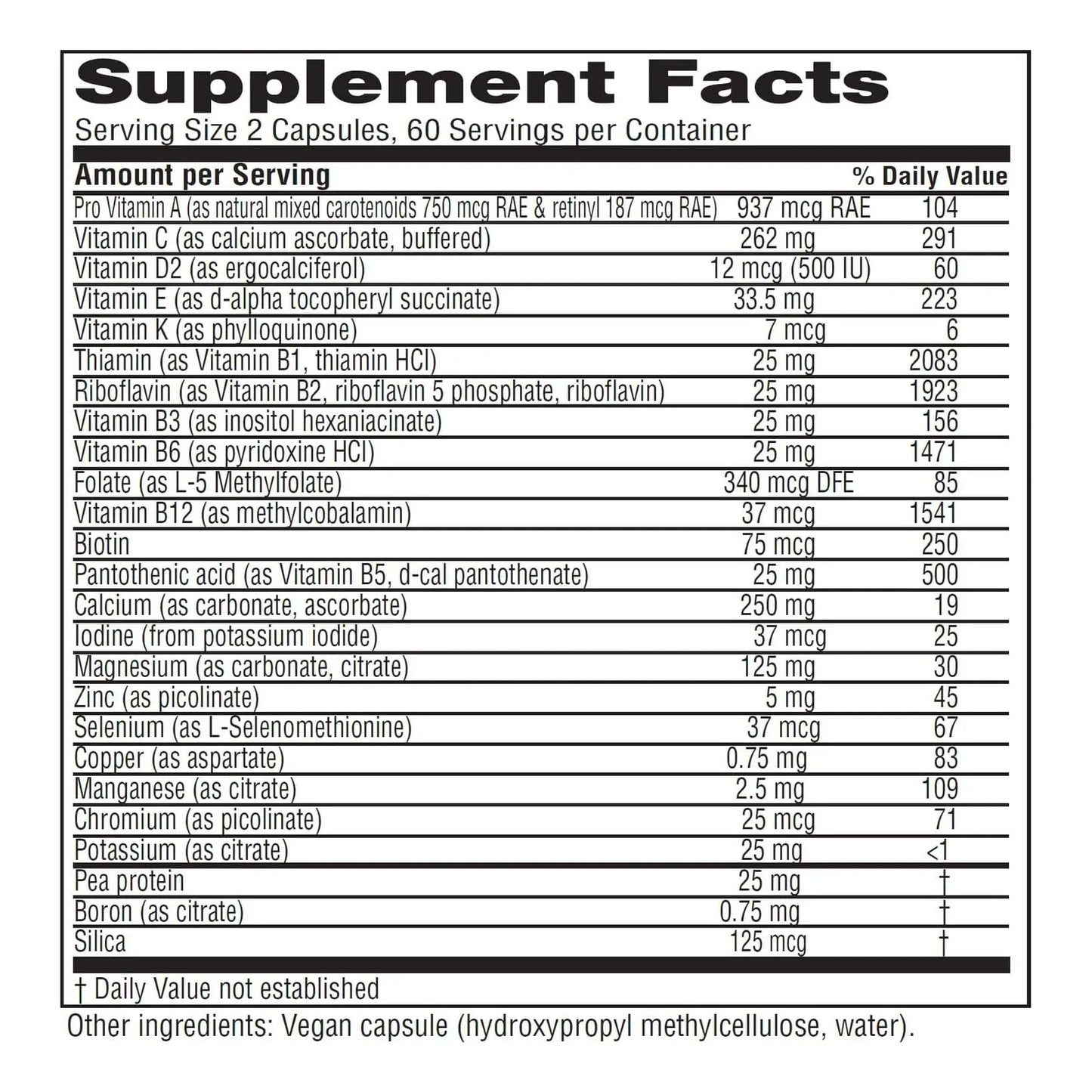 Multivitaminico Vegano Para Mujeres 120 Capsulas Sin Hierro Vitanica Vegan Symmetry