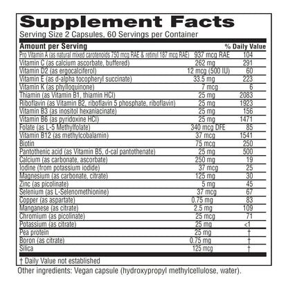 Multivitaminico Vegano Para Mujeres 120 Capsulas Sin Hierro Vitanica Vegan Symmetry