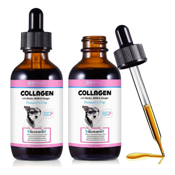 Colágeno Líquido Para Perros Con Biotina MSM Y Jengibre Salud Articulaciones Y Piel