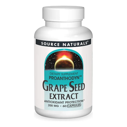 Extracto De Semilla De Uva Proanthodyn Antioxidante 200 Mg Source Naturals 60 Capsulas