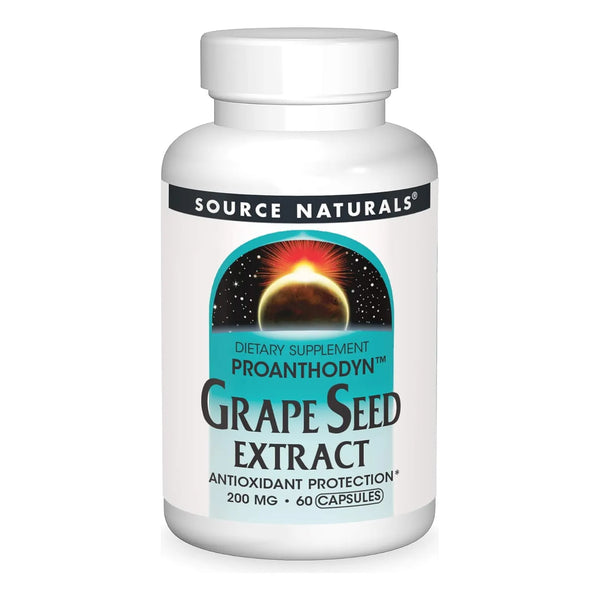 Extracto De Semilla De Uva Proanthodyn Antioxidante 200 Mg Source Naturals 60 Capsulas