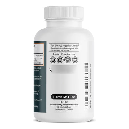 Glicinato De Magnesio Bronson 200 Mg 180 Caps Alta Absorcion Suave Con El Estomago
