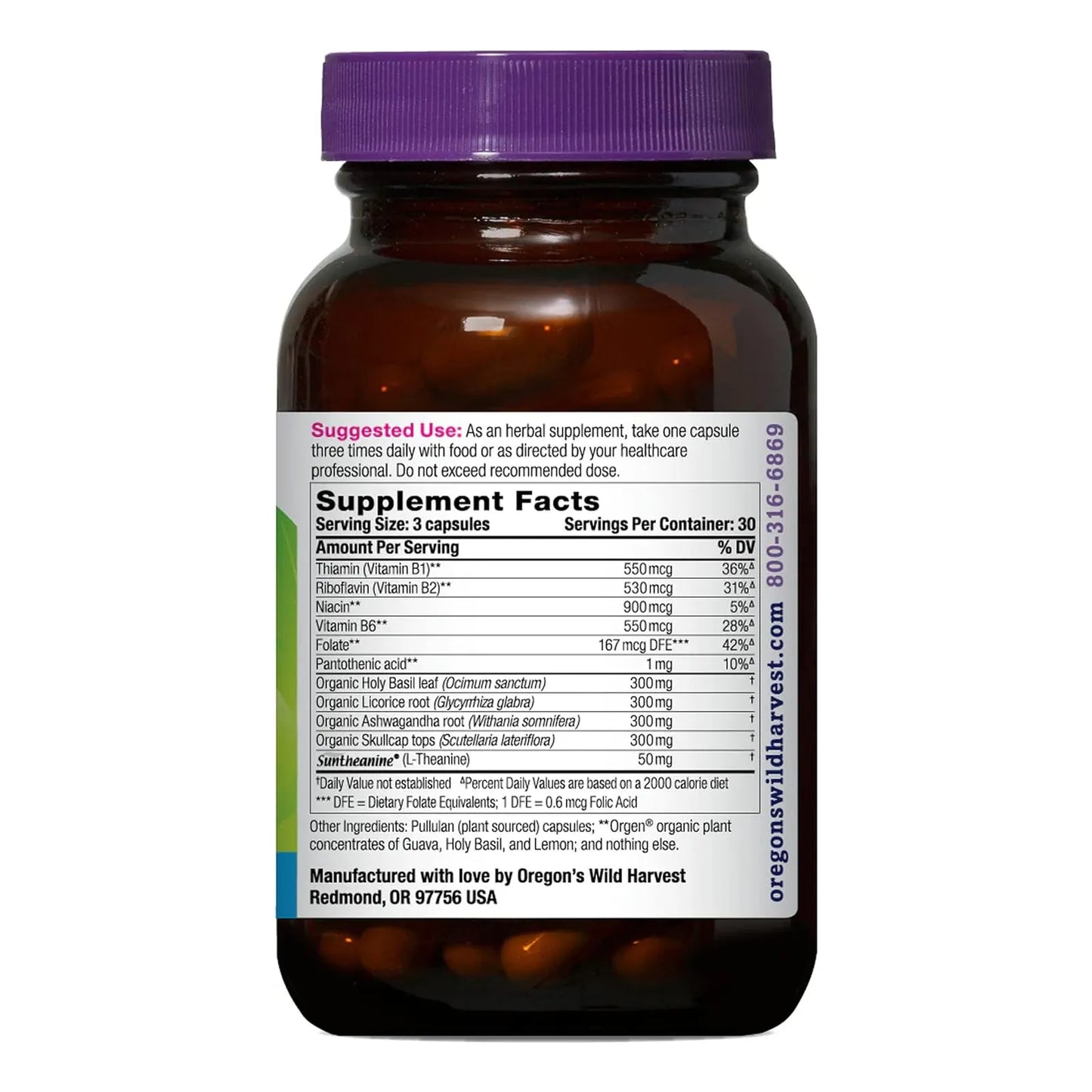 Suplemento De L Teanina Para Alivio Natural Del Estrés 90 Cápsulas Veganas