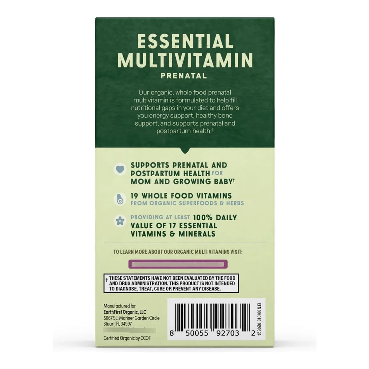 Vitaminas Prenatales Diarias Con Folato Metilado Y Hierro 60 Unidades