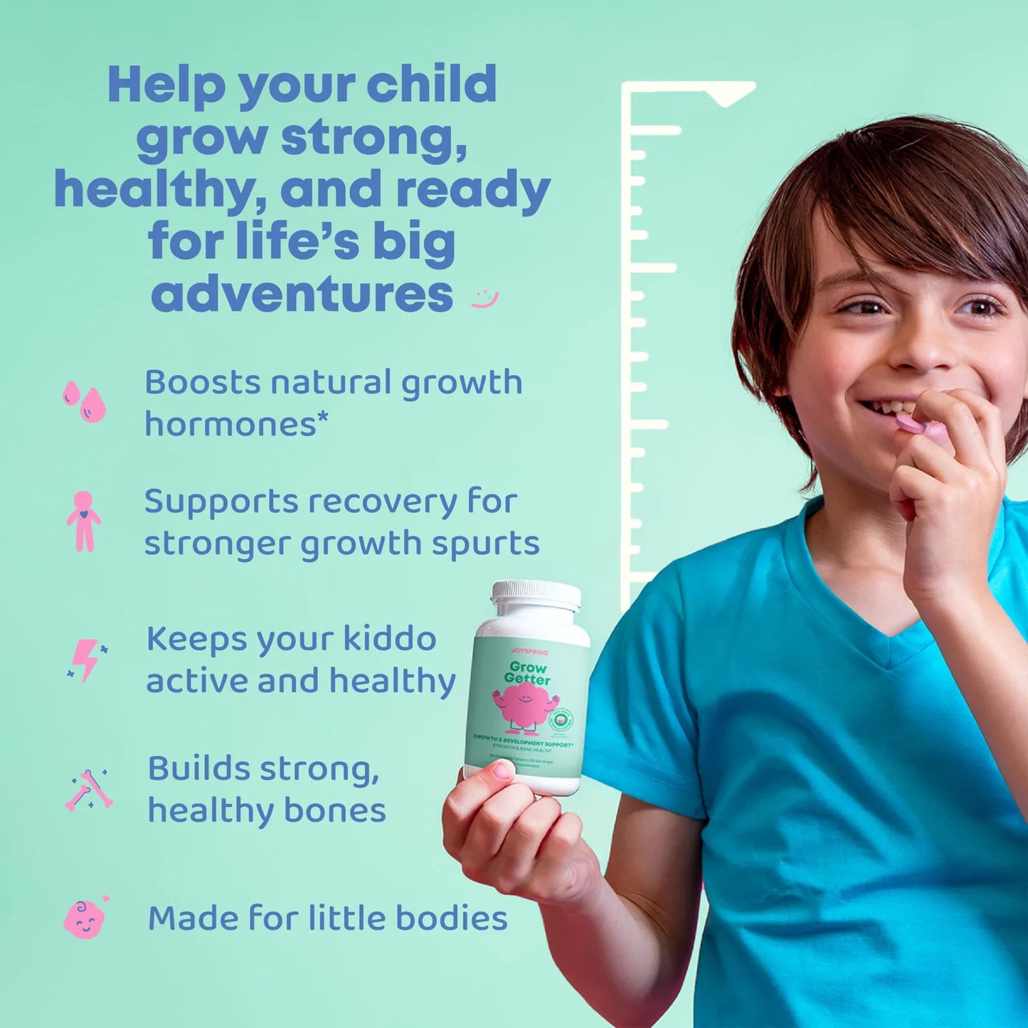 Vitaminas De Crecimiento Adolescentes Apoyo Altura Nutriente Huesos Fuertes