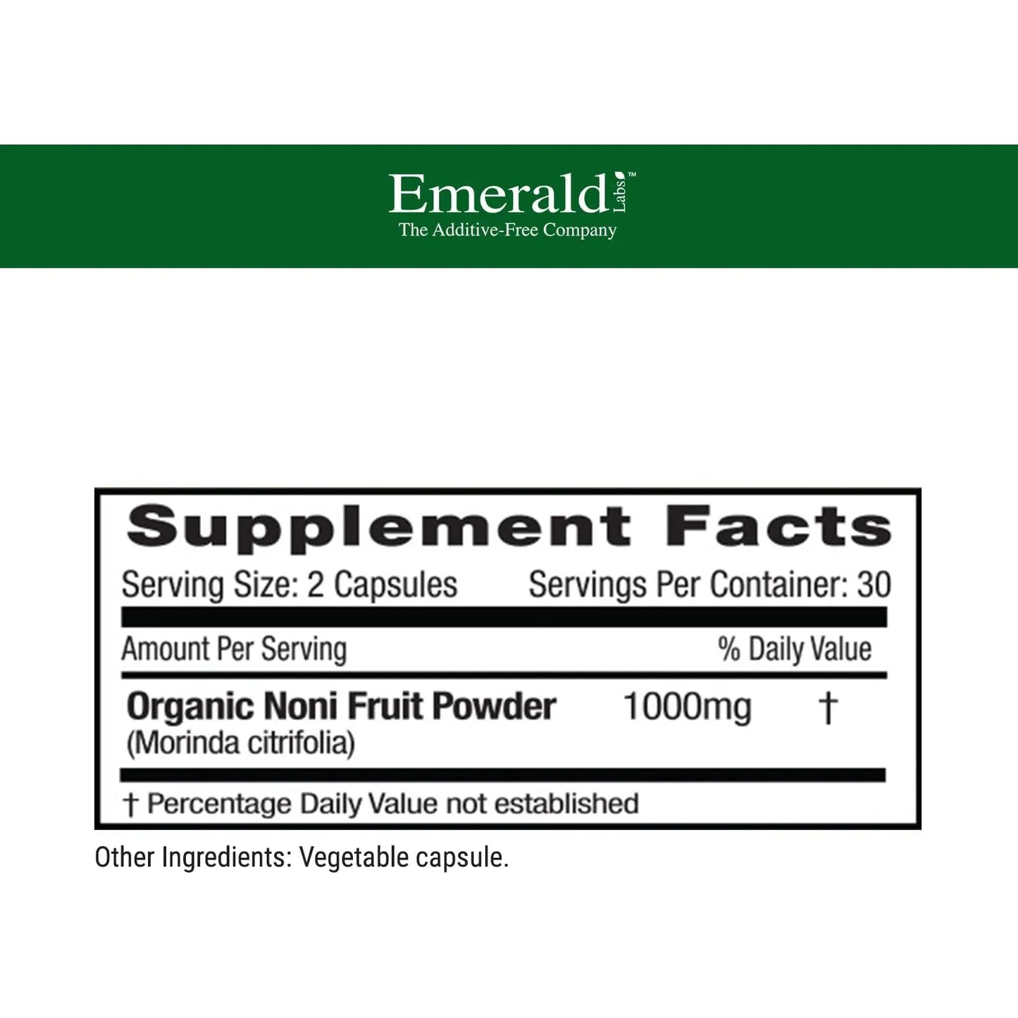 Noni Fruit Capsulas Digestivas Antioxidantes Inmunologicas Emerald Labs 60 Capsulas