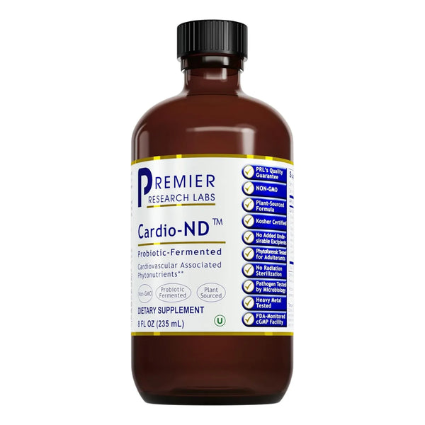 Cardio ND Suplemento Cardiovascular Con Bayas De Espino Té Verde Y Probióticos 8 Oz