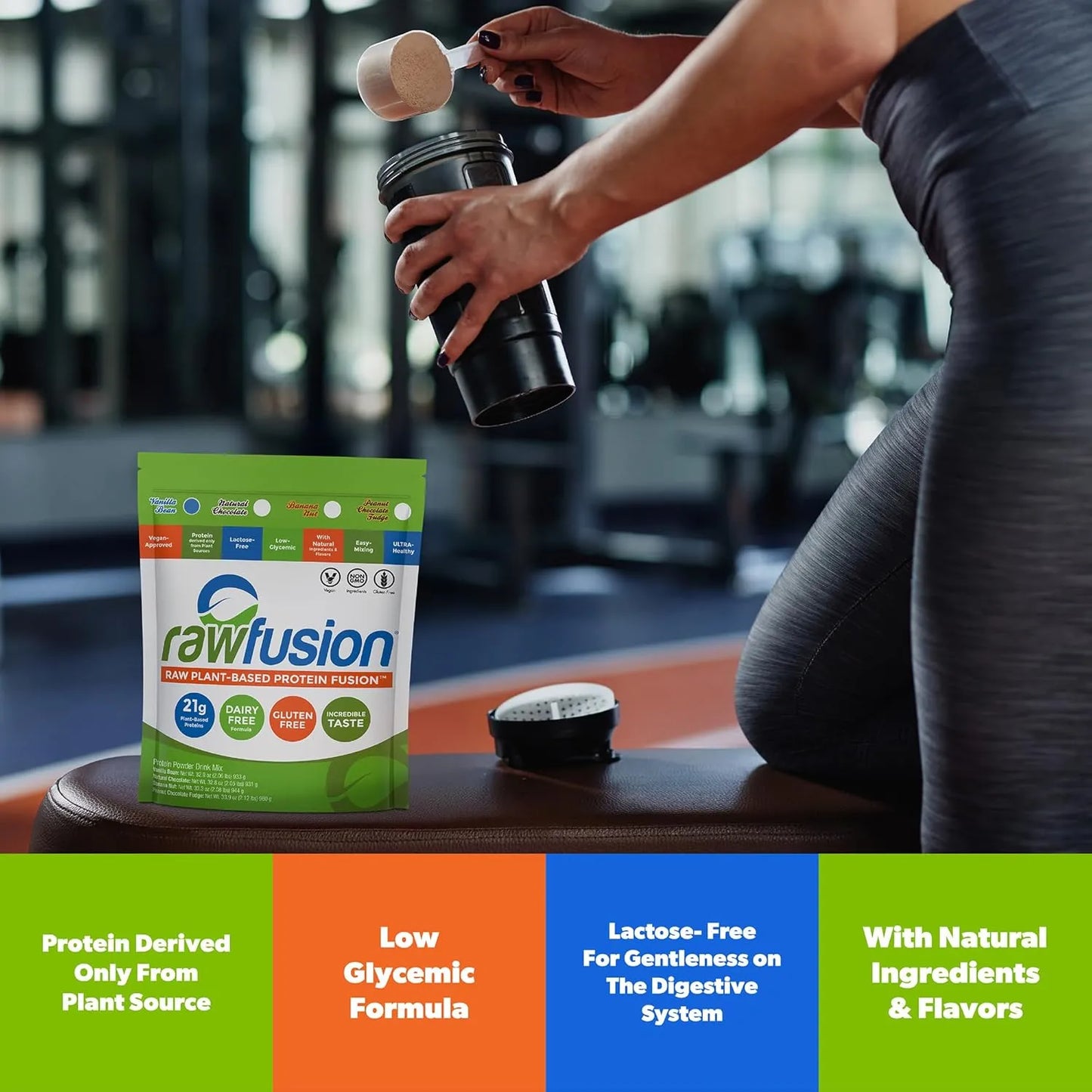 Proteina Vegana Chocolate Rawfusion Plantas Polvo 1 Libra Nutricion Muscular