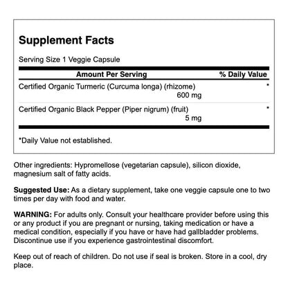 Cúrcuma Y Pimienta Negra Antioxidante Digestión Y Apoyo Articular 90 Cápsulas