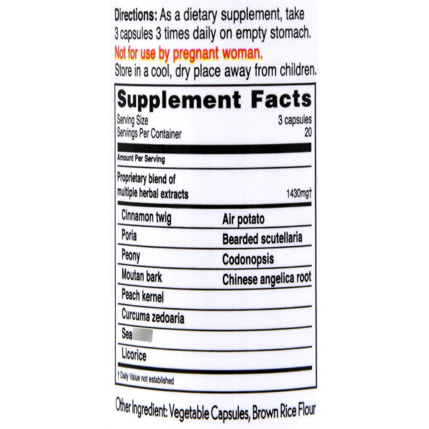 Limpiador Ovario Útero 500 Mg 60 Tabletas Natural Vegano