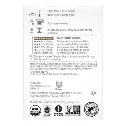 Té Negro Orgánico Desayuno Inglés Con Cafeína 144 Bolsas Importado