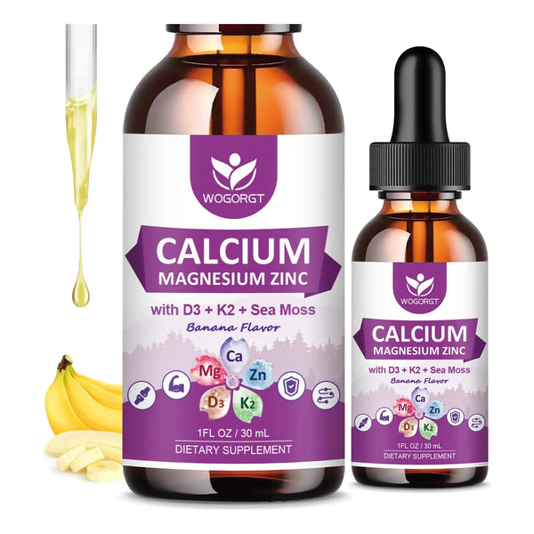 Gotas Líquidas De Calcio Magnesio Zinc Con Vitamina D3 K2 Suplemento Para Huesos Y Músculos