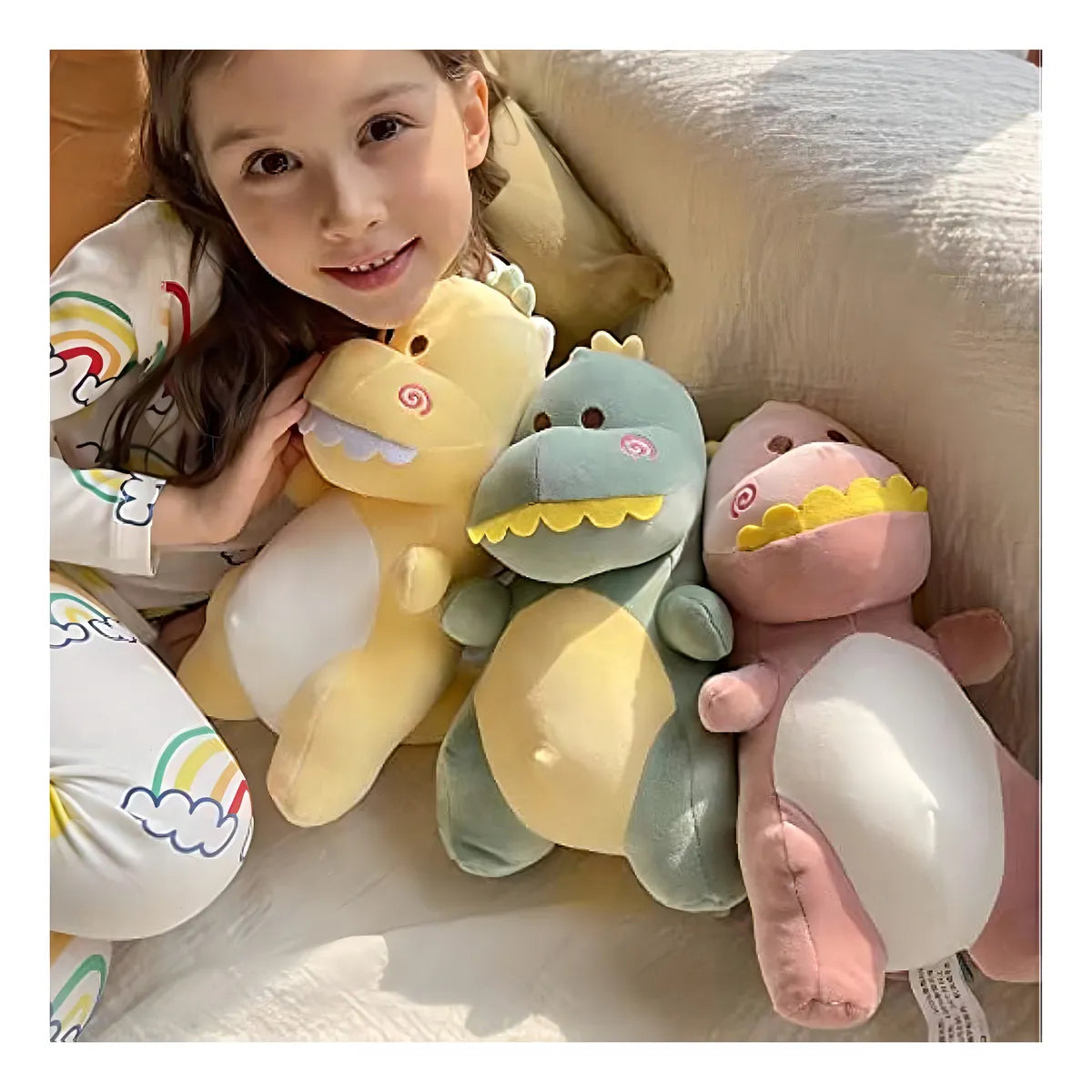 Dinosaurio Peluche Animal 12 Lindo T Rex Con Corona Y Dientes Moviles