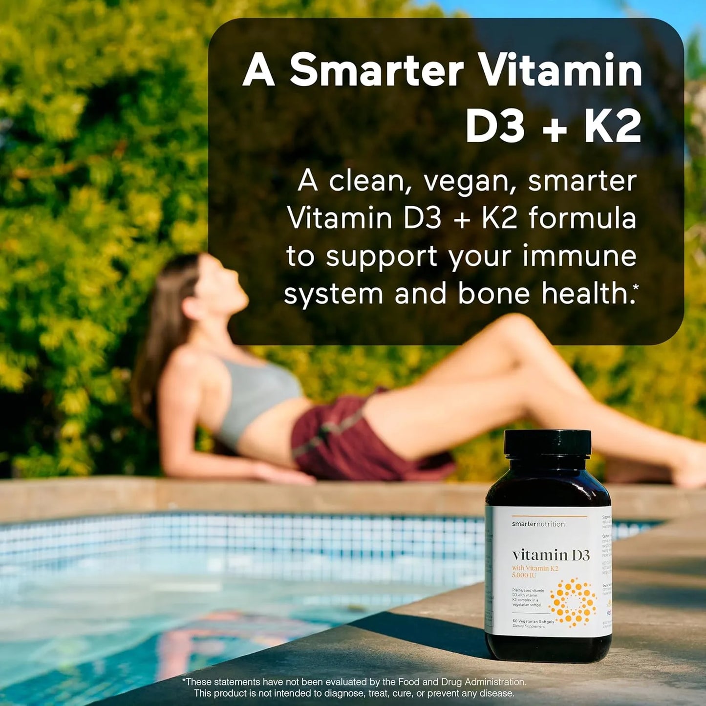 Vitamina D3 Vegana Con K2 5000 Ui 90 Capsulas Salud Osea E Inmunidad