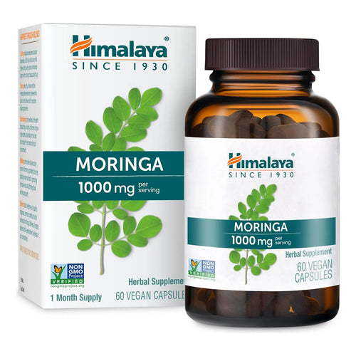 Moringa Himalaya 1000 Mg 60 Cápsulas Superalimento Antioxidante Vegano