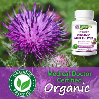 Liver Renew Cleanse Detox & Repair Cardo Mariano Organico 120 Dias 12000 Mg