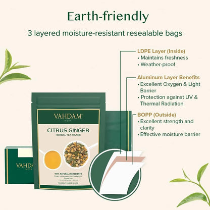 Té Vahdam India Hojas Sueltas Cúrcuma Jengibre Envio Gratis