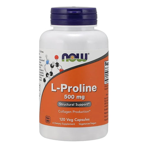 Now Foods L Proline 500 Mg Capsulas Veganas 120 Unidades Paquete Doble