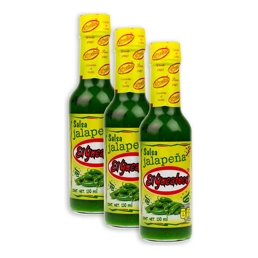 Salsa Picante Yucateca Chile Jalapeño 150 Ml Paquete Triple