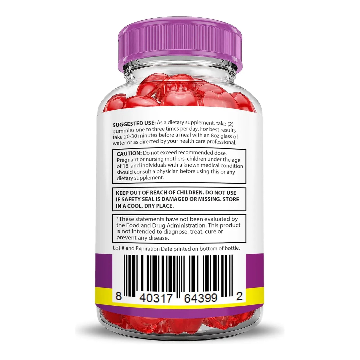 Gomitas Fast Active Keto ACV Extreme 2000 Mg Con Jugo De Granada Y Vitamina B12