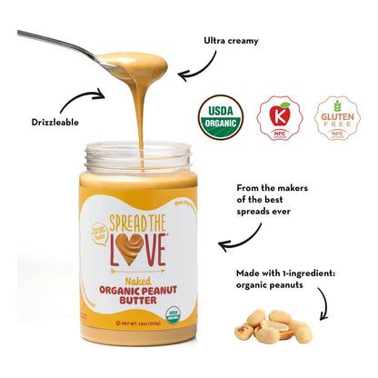 Crema De Cacahuate Orgánica Cremosa Sin Sal Ni Azúcar Añadida Pura Nutrición