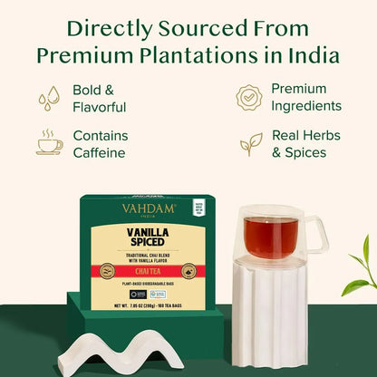Té Chai Masala Con Especias Y Vainilla 100 Bolsitas Mezcla Premium