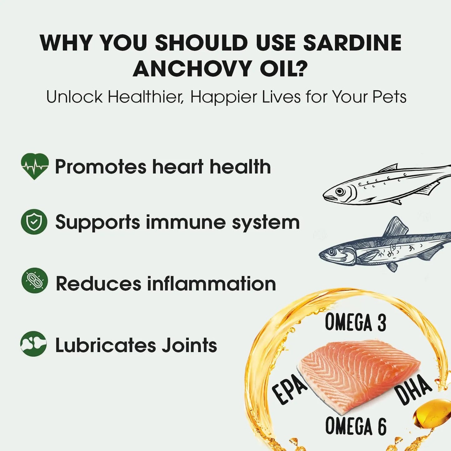 Aceite De Anchoa De Sardina 1296 Mg Omega Grado Farmacéutico Para Mascotas