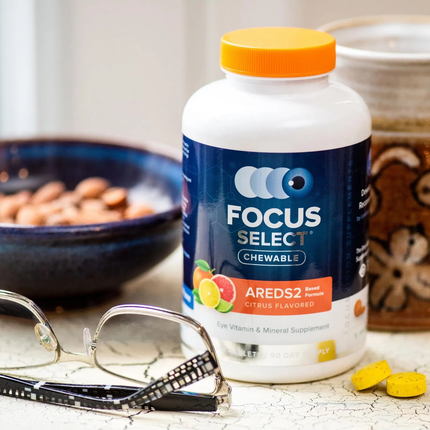 Focus Select AREDS2 Vitaminas Masticables Para Ojos Sabor Cítrico 180 Unidades