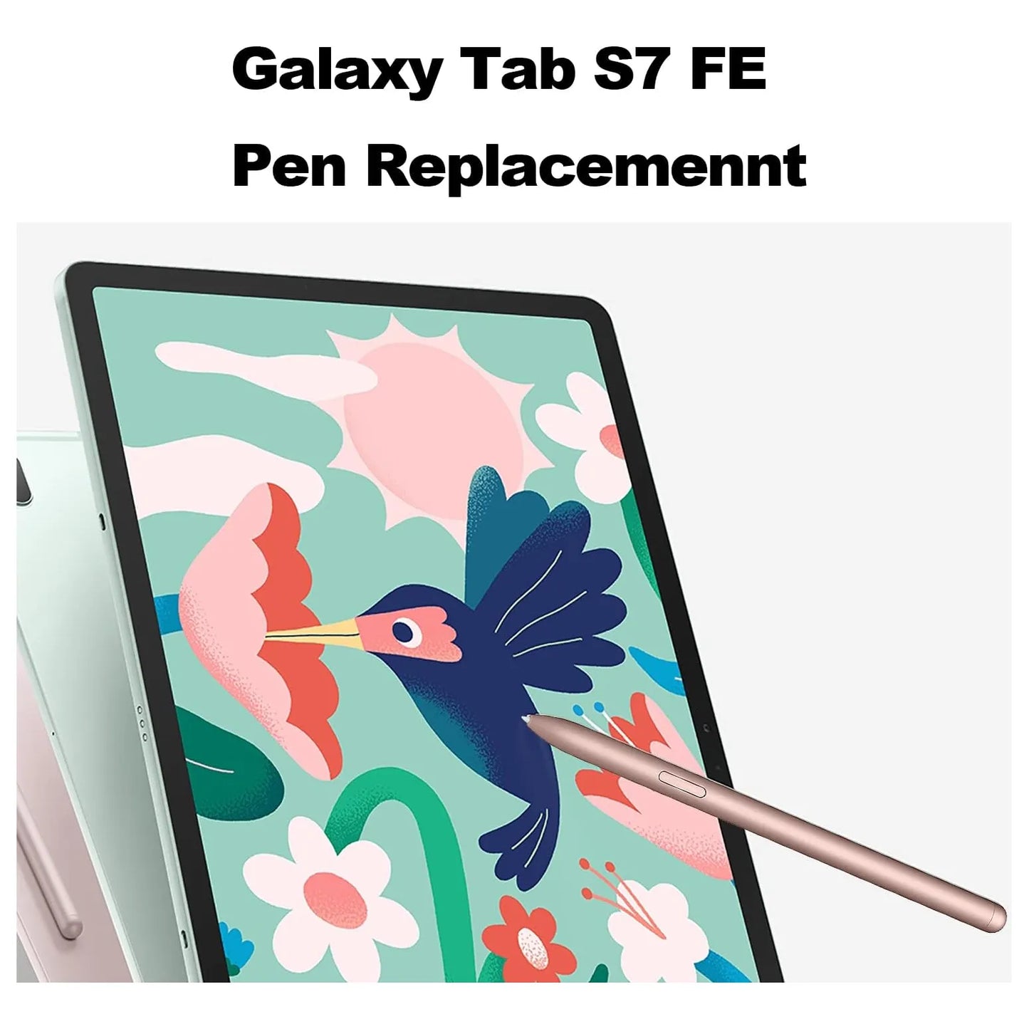 Lápiz Capacitivo Repuesto Rosa Místico Compatible Samsung Galaxy Tab S7 FE S7+ Plus Precisa Y Sin Bluetooth