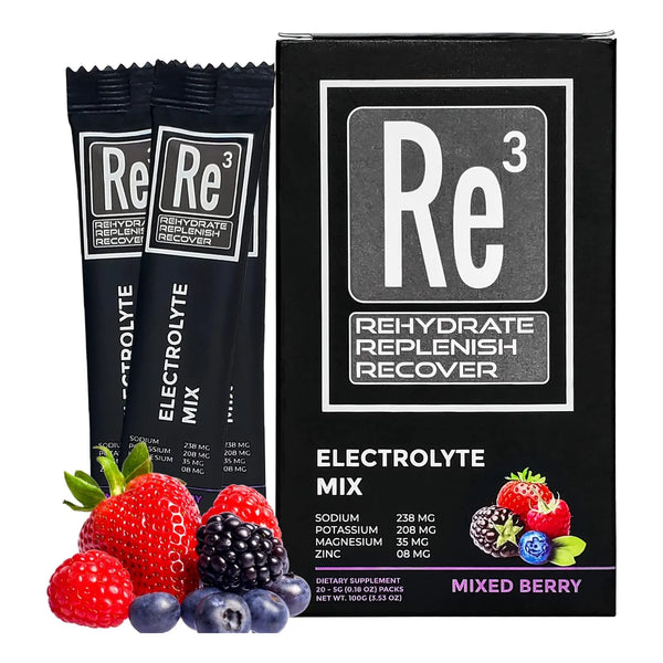 Electrolitos En Polvo Para Hidratación Mezcla De Vitaminas M Re3 Rehydrate Replenish Recover